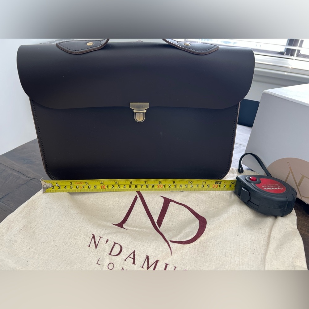 Brown Leather Satchel - Briefcase Bag - Picture 4 of 7